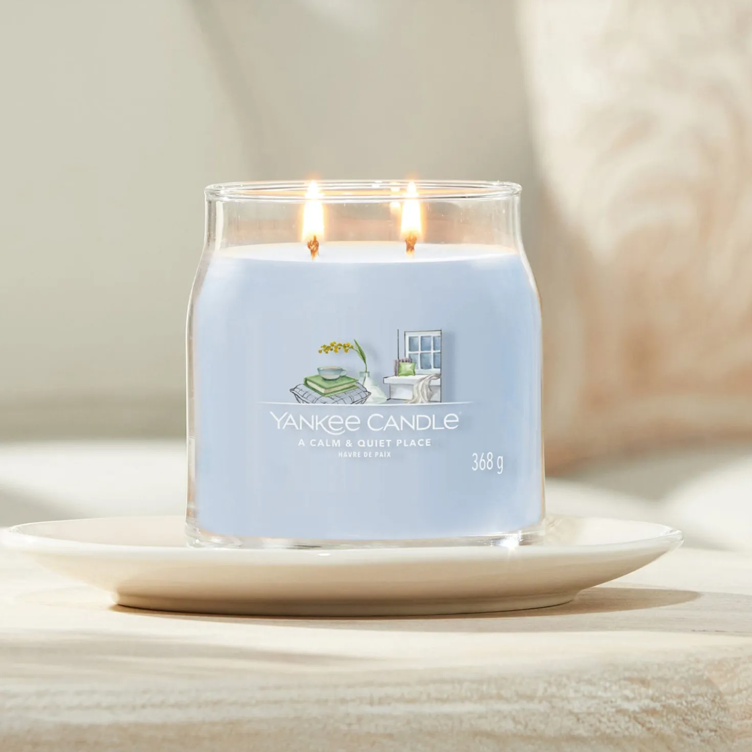 A Calm & Quiet Place, candela in giara media Yankee Candle