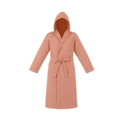 Accappatoio con cappuccio cotone taglia L/XL corallo Spa