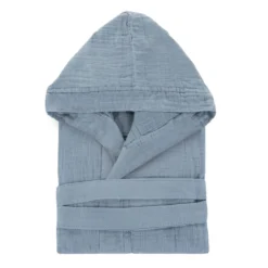 Accappatoio con cappuccio cotone taglia L/XL blu Spa