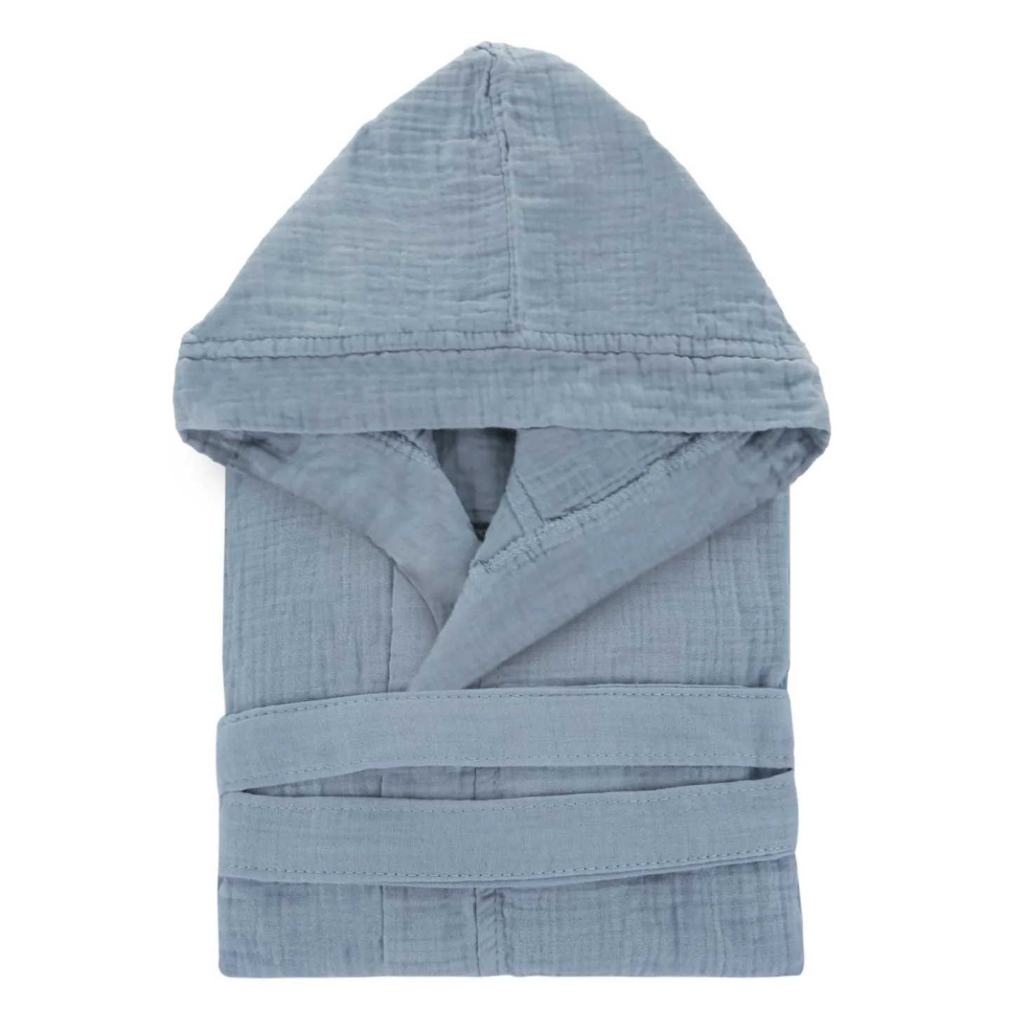 Accappatoio con cappuccio cotone taglia L/XL blu Spa