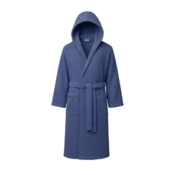 Accappatoio in microfibra blu taglia 4/6 anni bambino