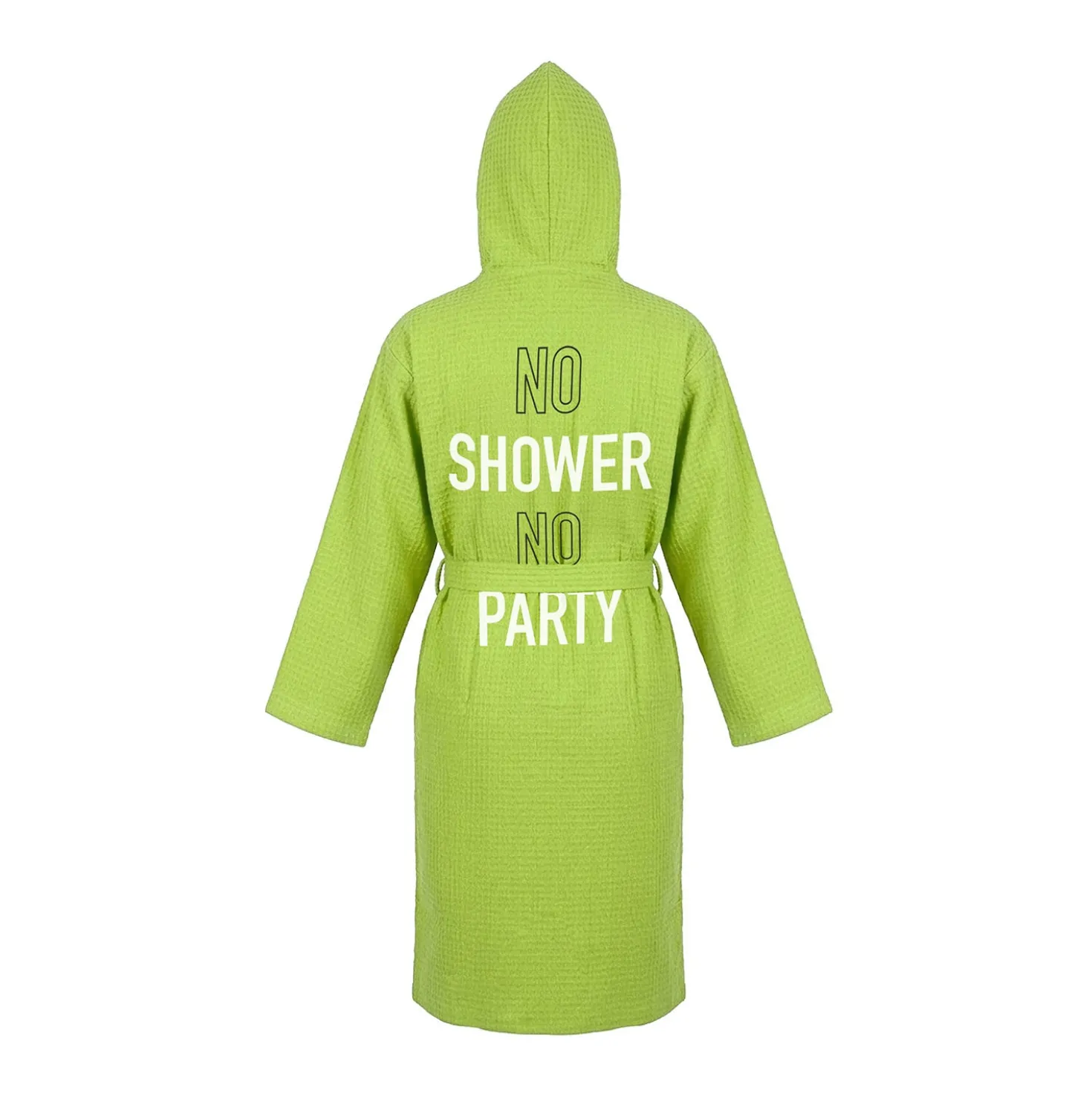 Accappatoio nido d'ape S/M verde No shower no party