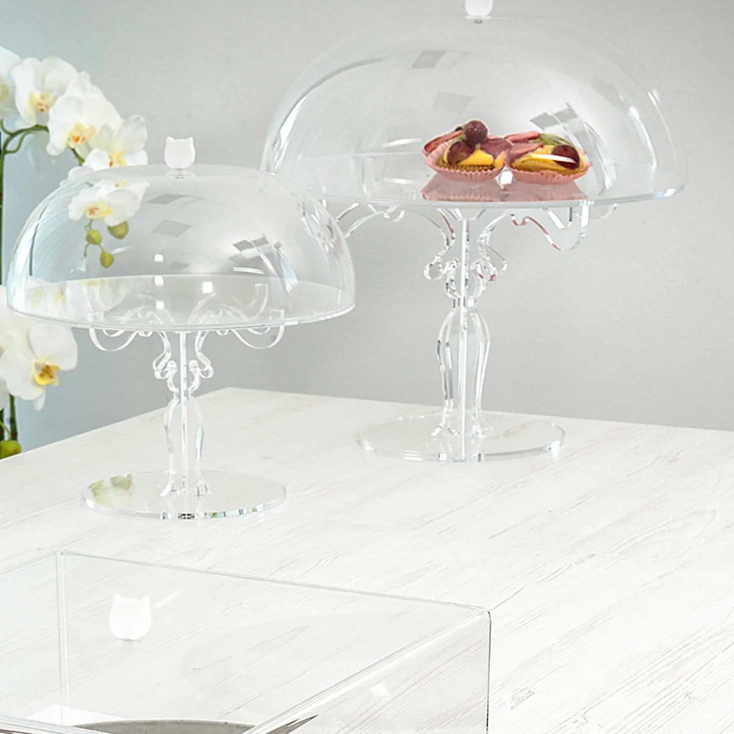 Alzatina torte 27 cm Iplex plexiglass trasparente