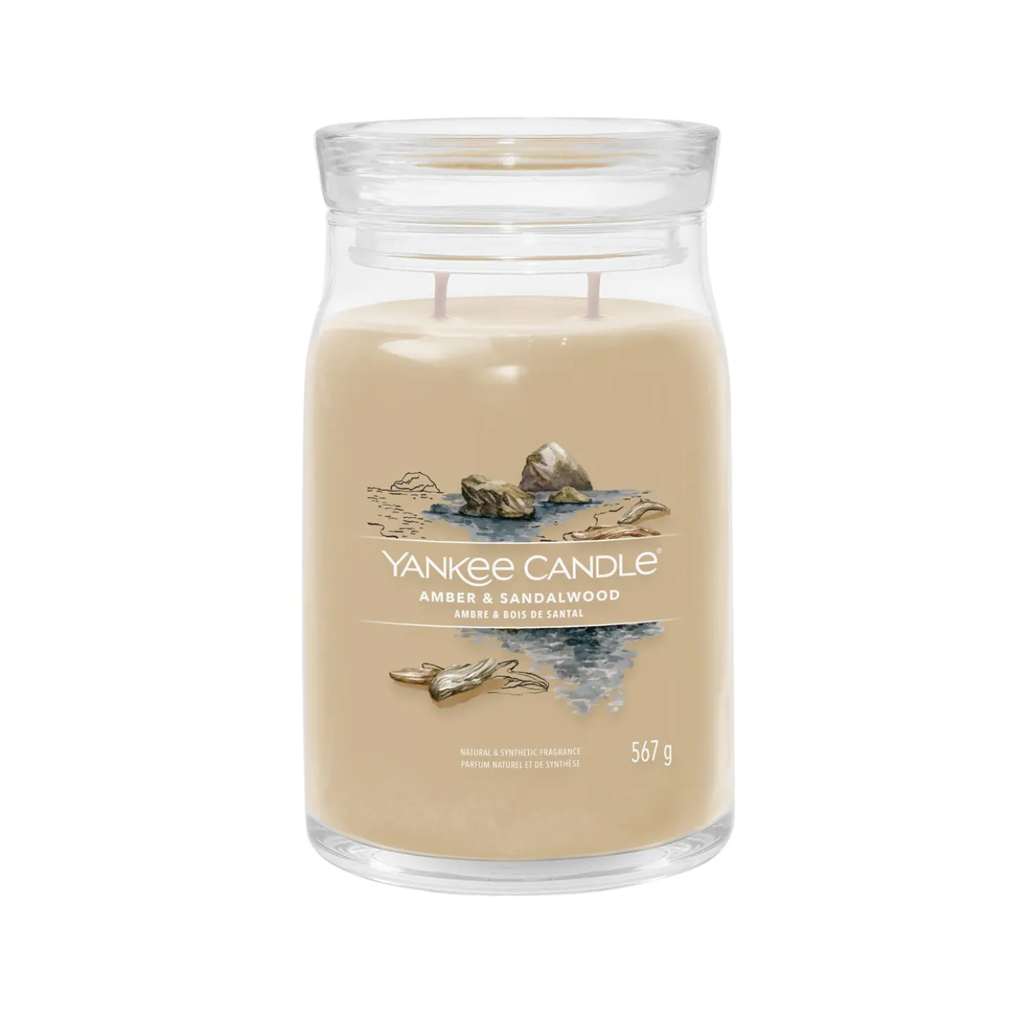 Amber Sandalwood, candela in giara grande Yankee Candle