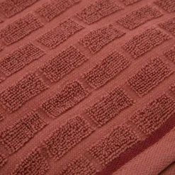 Asciugamano viso ospite cotone Pop Corn Brick malva scuro