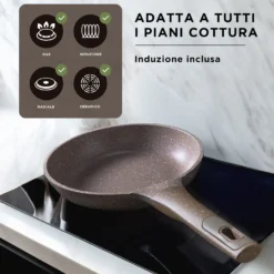 Batteria di pentole antiaderenti 8 pezzi 0 Grassi