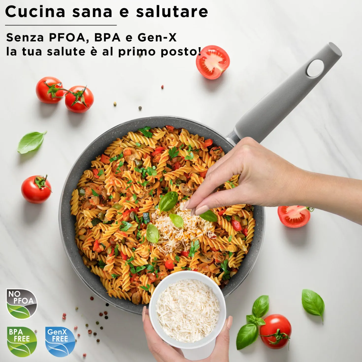 Batteria pentole con teglia e tortiera 10 pezzi