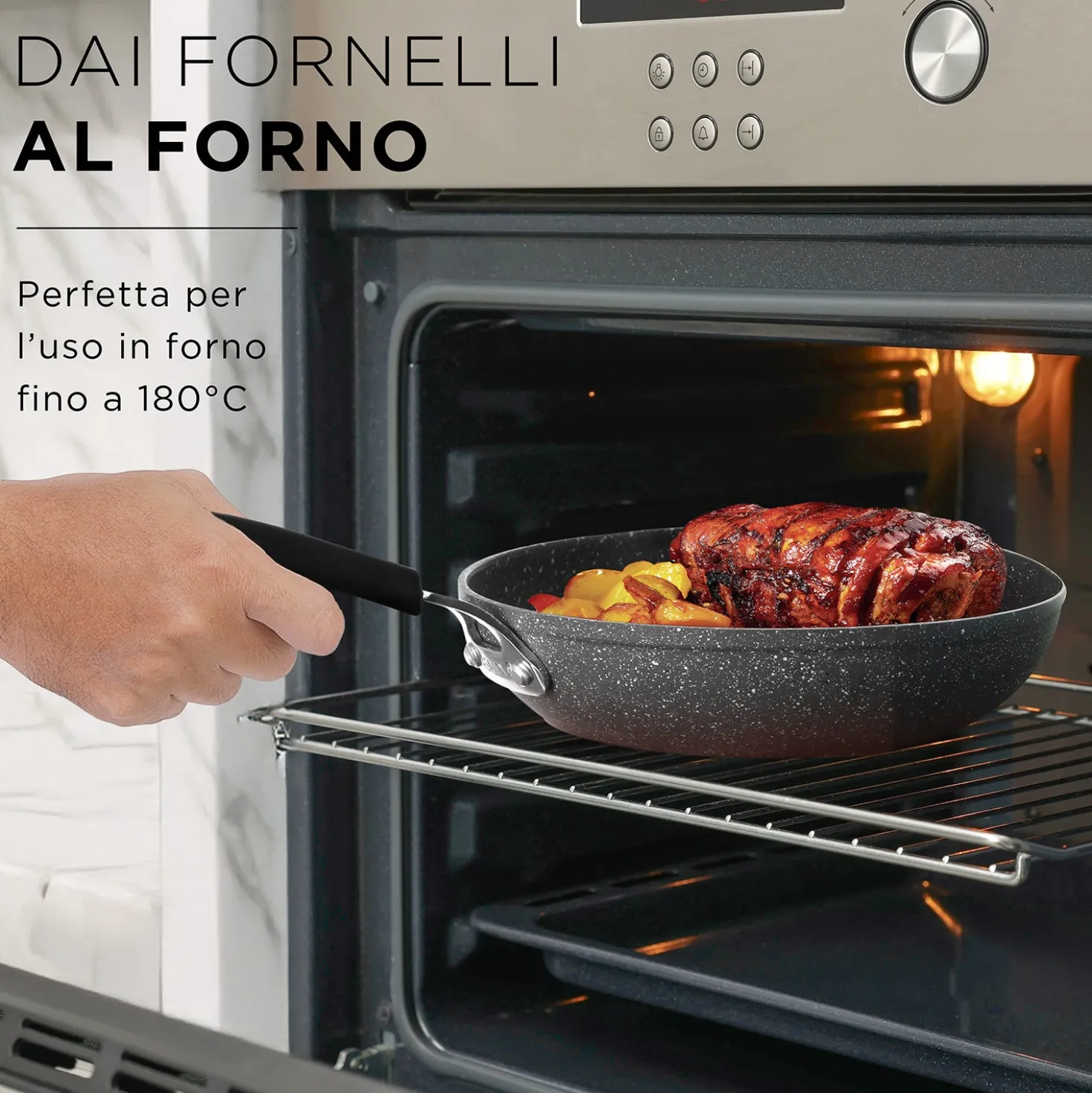 Batteria pentole induzione 8 pezzi New Petra Dark