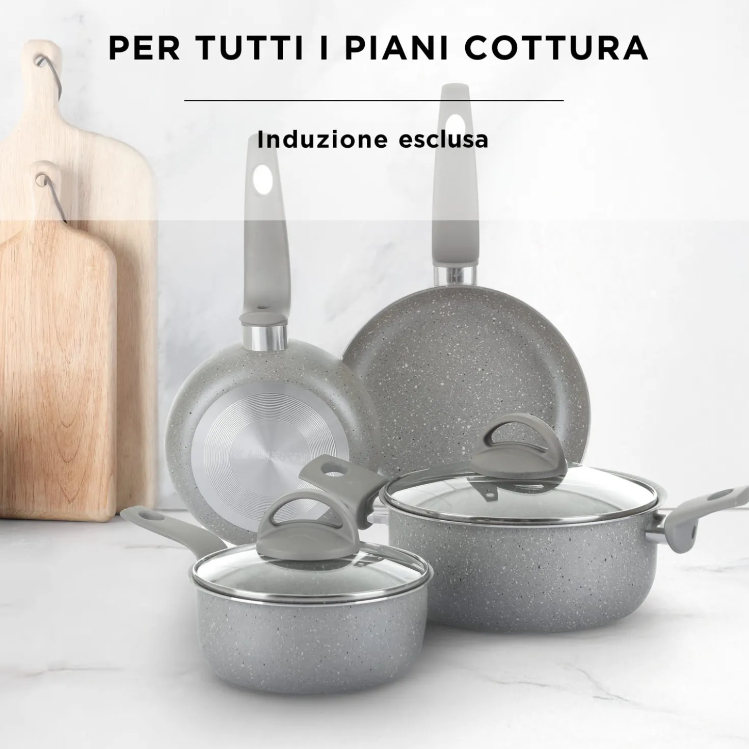 Batteria pentole 6 pezzi antiaderenti