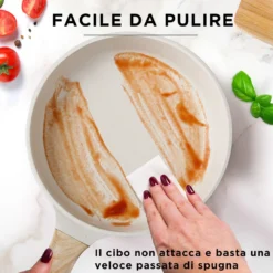 Batteria pentole 10 pezzi Bambù bianca