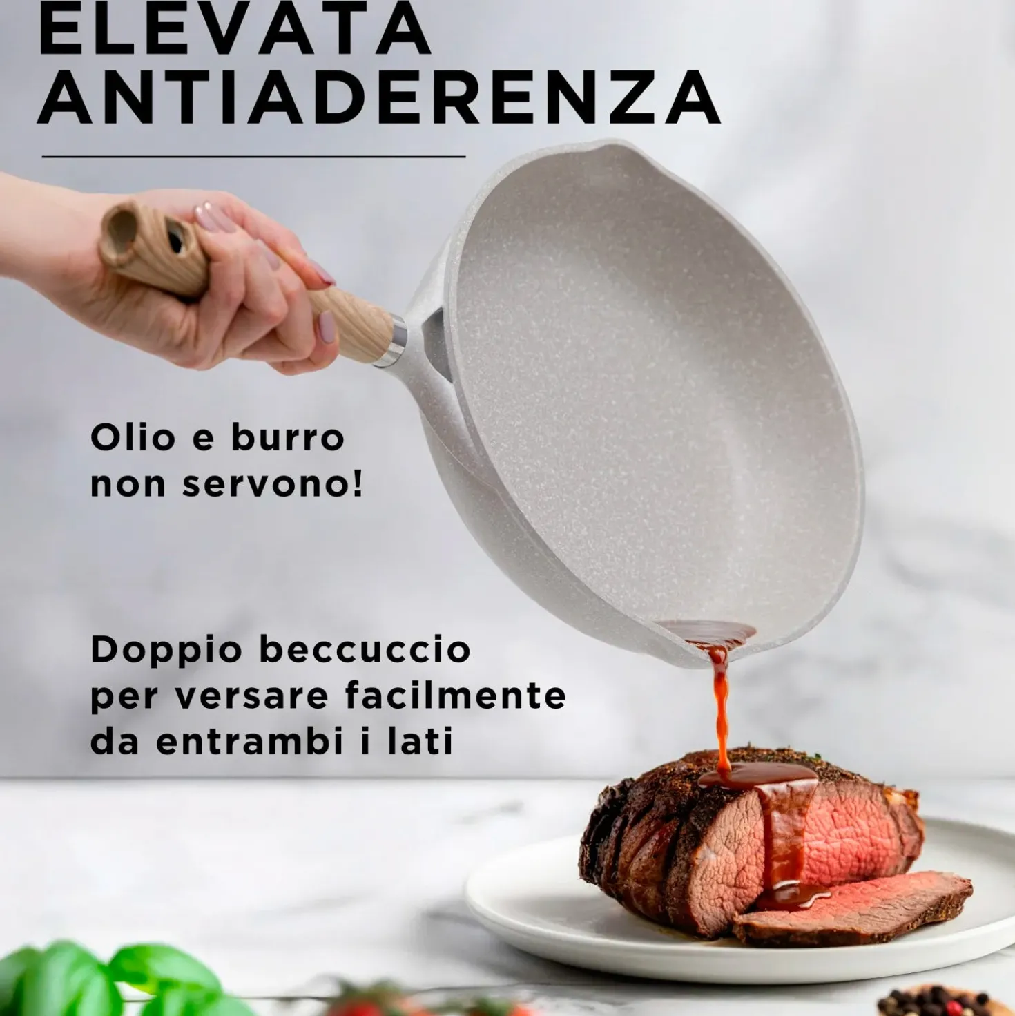 Batteria pentole 5 pezzi bianca Belly Cosy