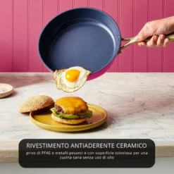 Batteria 12 pezzi antiaderente ceramico Rhapsody fucsia