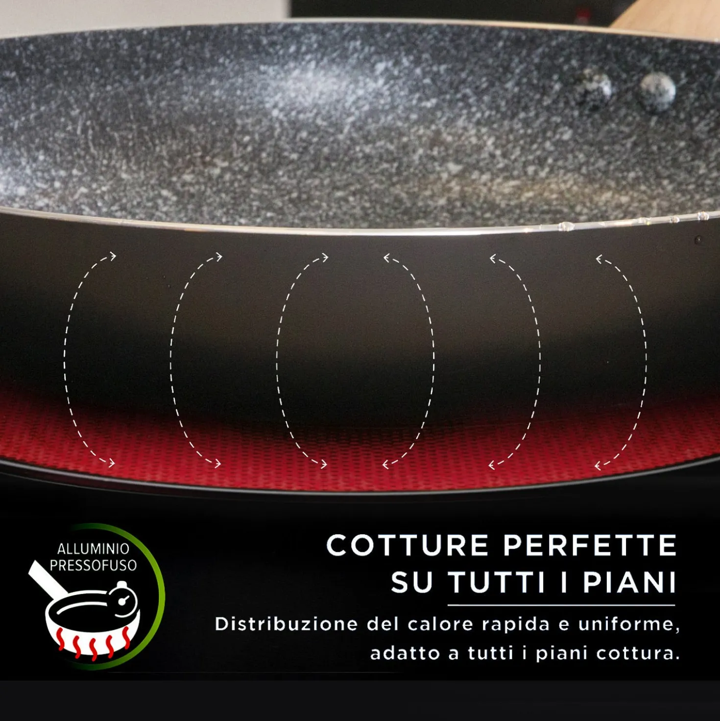 Batteria 12 pezzi large Black Stone