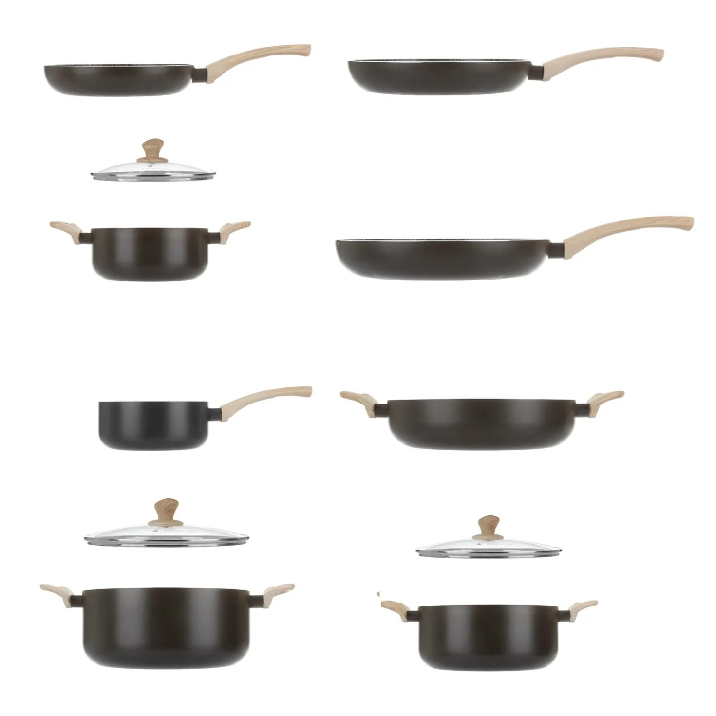 Batteria 12 pezzi large Black Stone