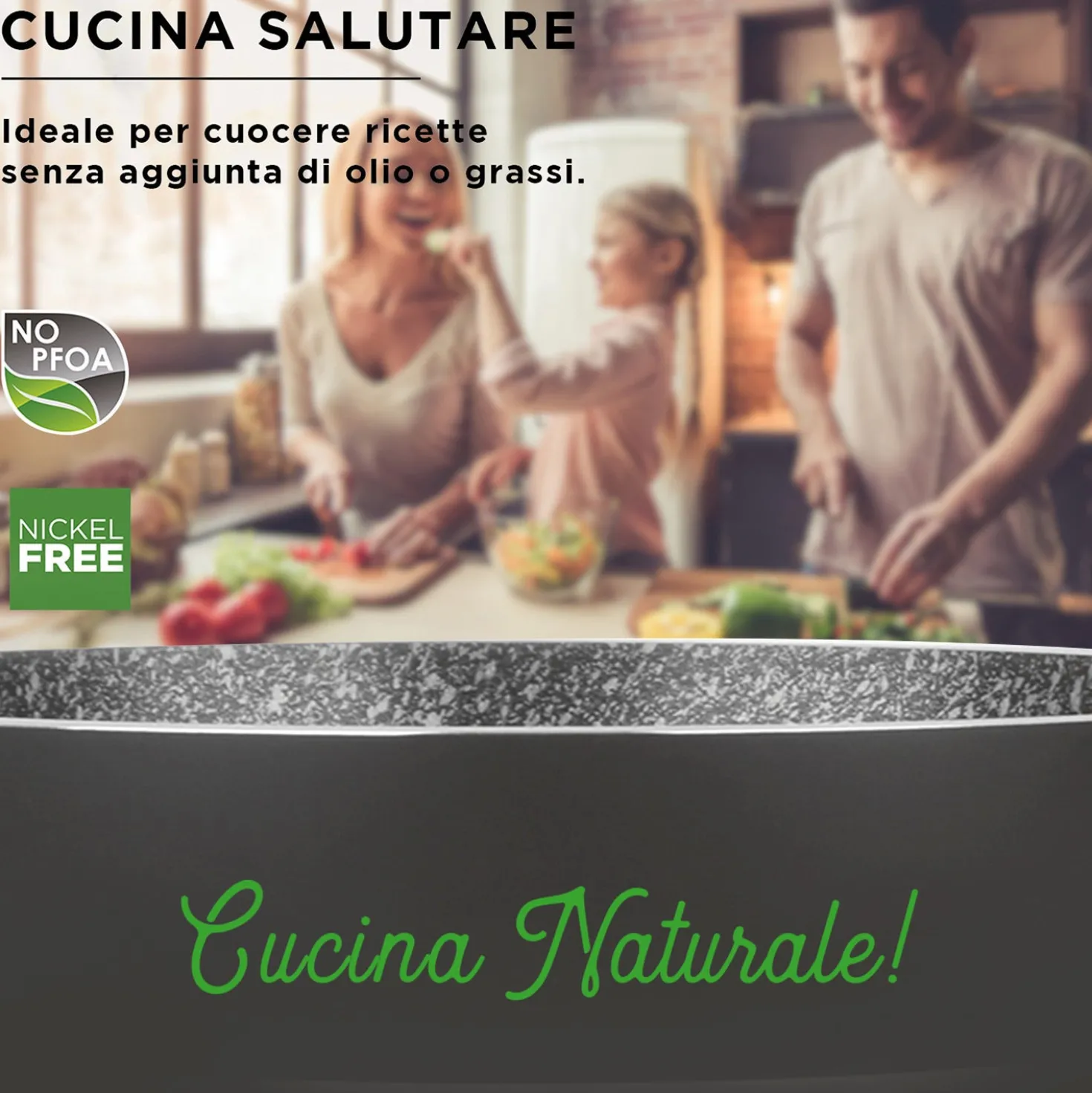 Batteria 12 pezzi large Black Stone