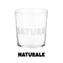Bicchiere acqua in vetro scritta Naturale 360 ml