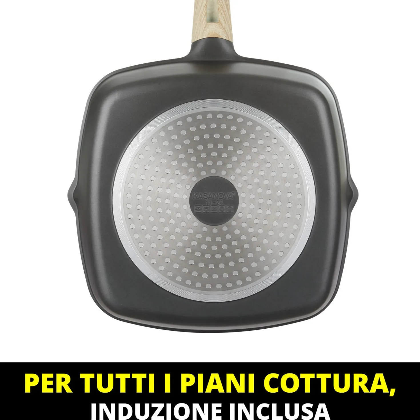 Bistecchiera antiaderente 28x28 cm Evolution con versatori