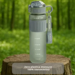 Borraccia scritta motivazionale 1 L grigio Hydrea