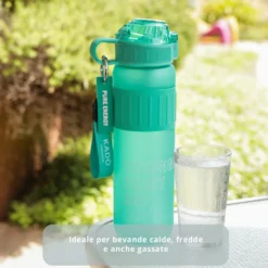 Borraccia scritta motivazionale 1 L azzurro Hydrea