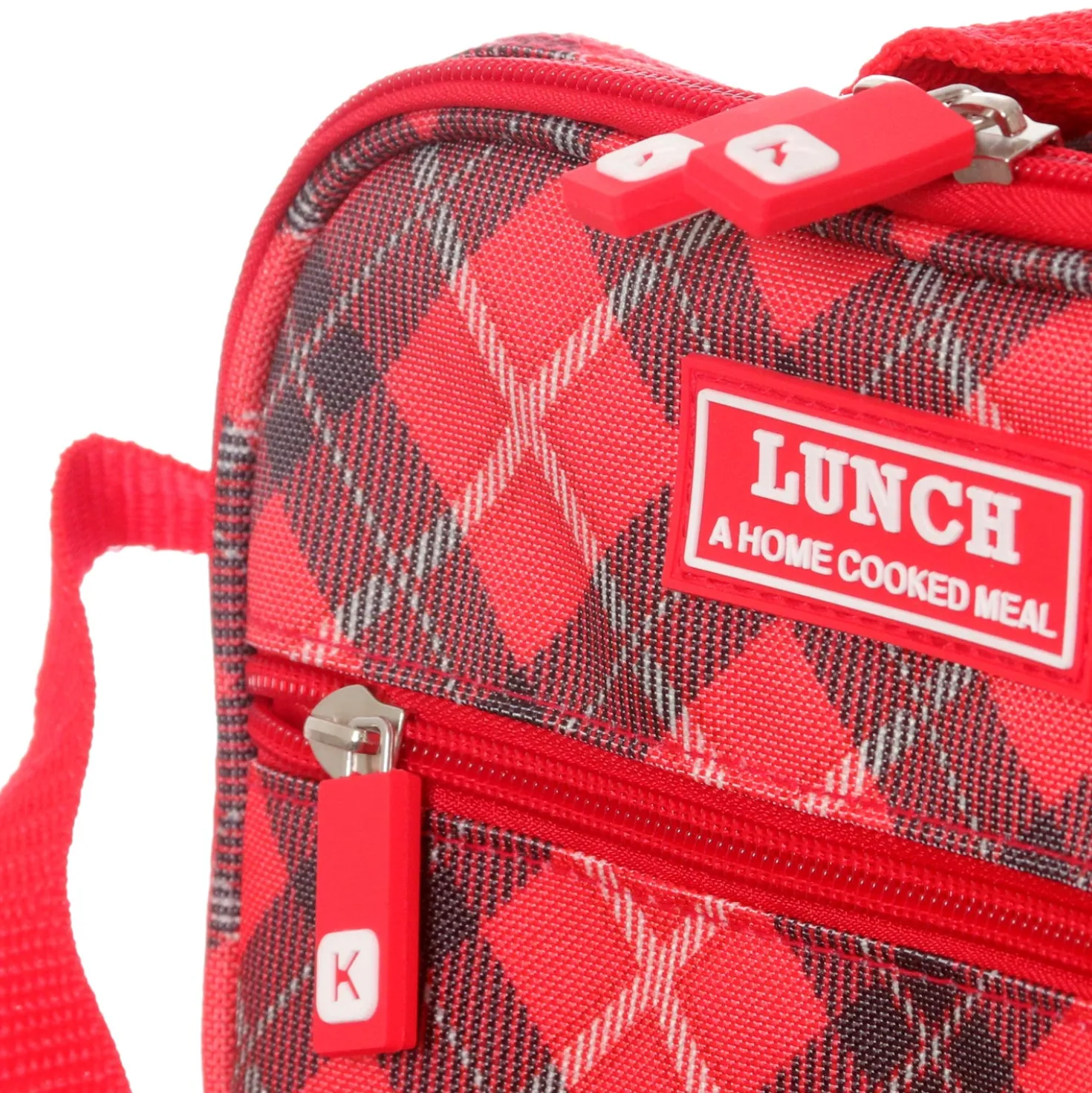 Borsa lunch box tartan con tracolla, da 5 litri
