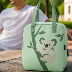 Borsa termica impermeabile koala 8,5 L verde con manici
