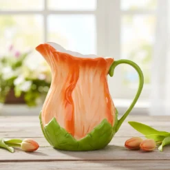 Brocca fiore arancione 1,4 L terracotta Florafruit