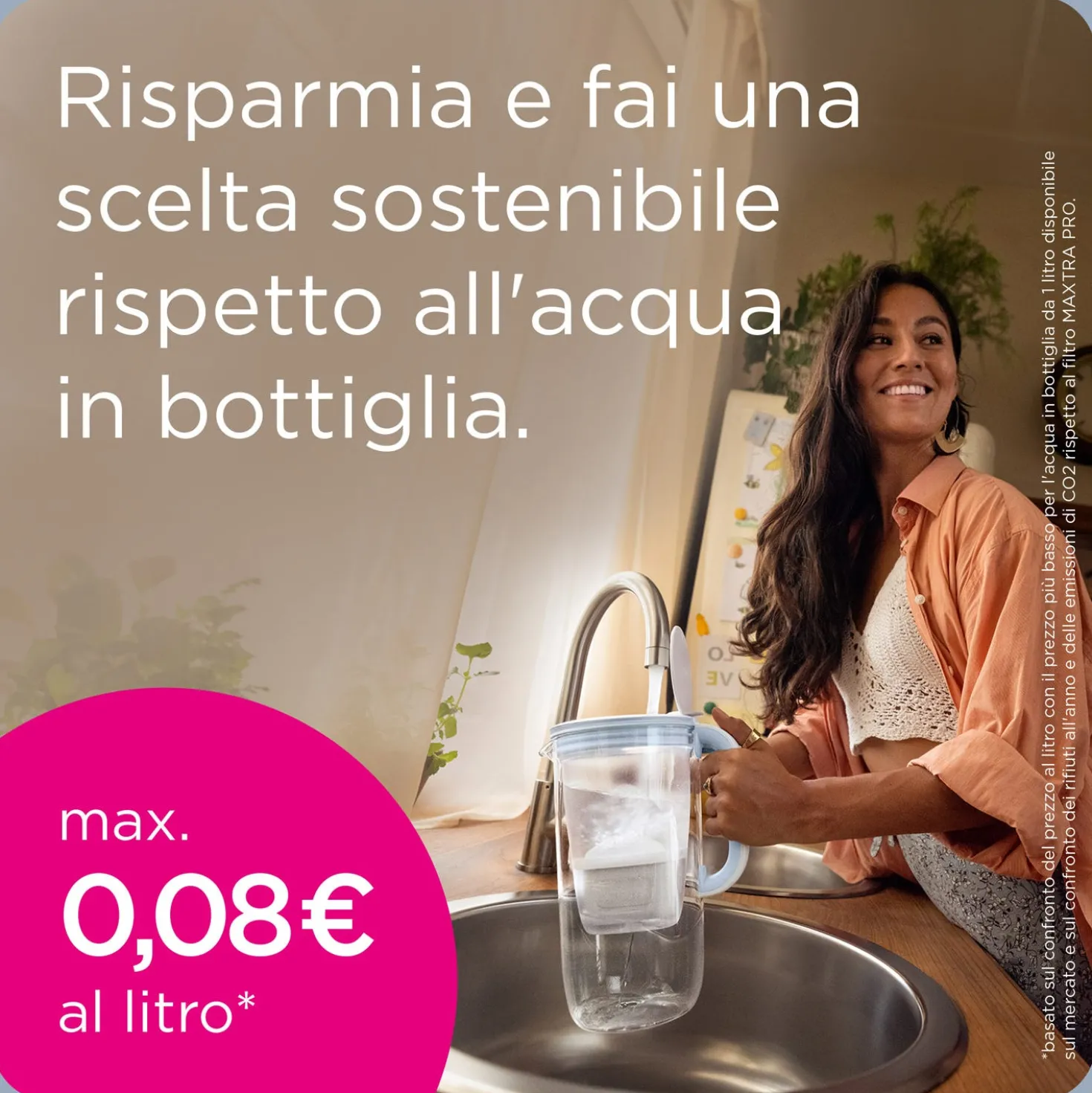 Caraffa filtrante Aluna 2,4 L Brita con filtro