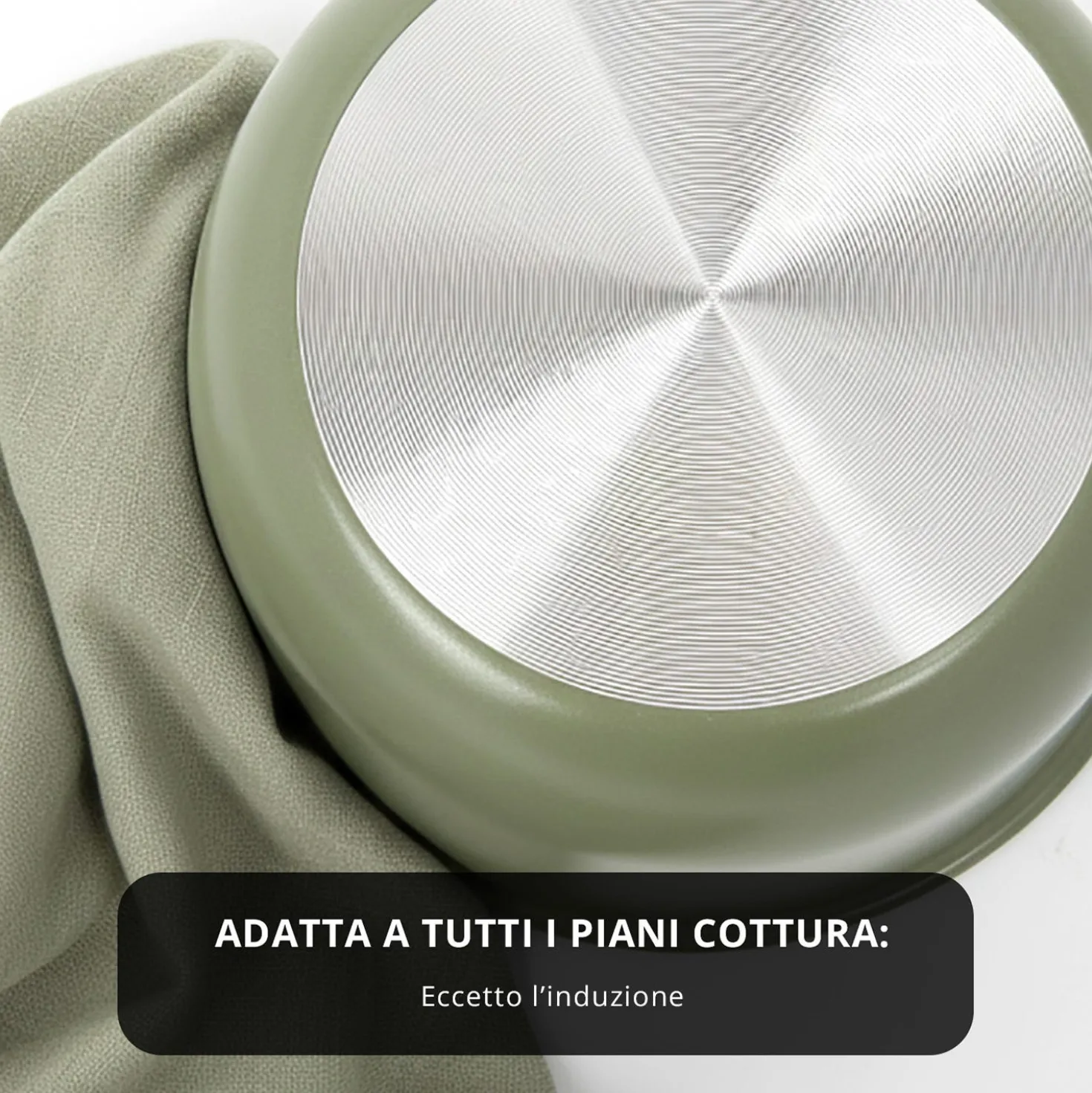 Casseruola alta 13 cm Mini Fantasy con coperchio verde