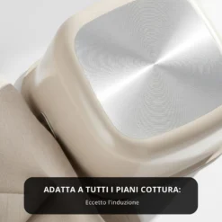 Casseruola alta 13x13 cm Mini Fantasy con coperchio beige