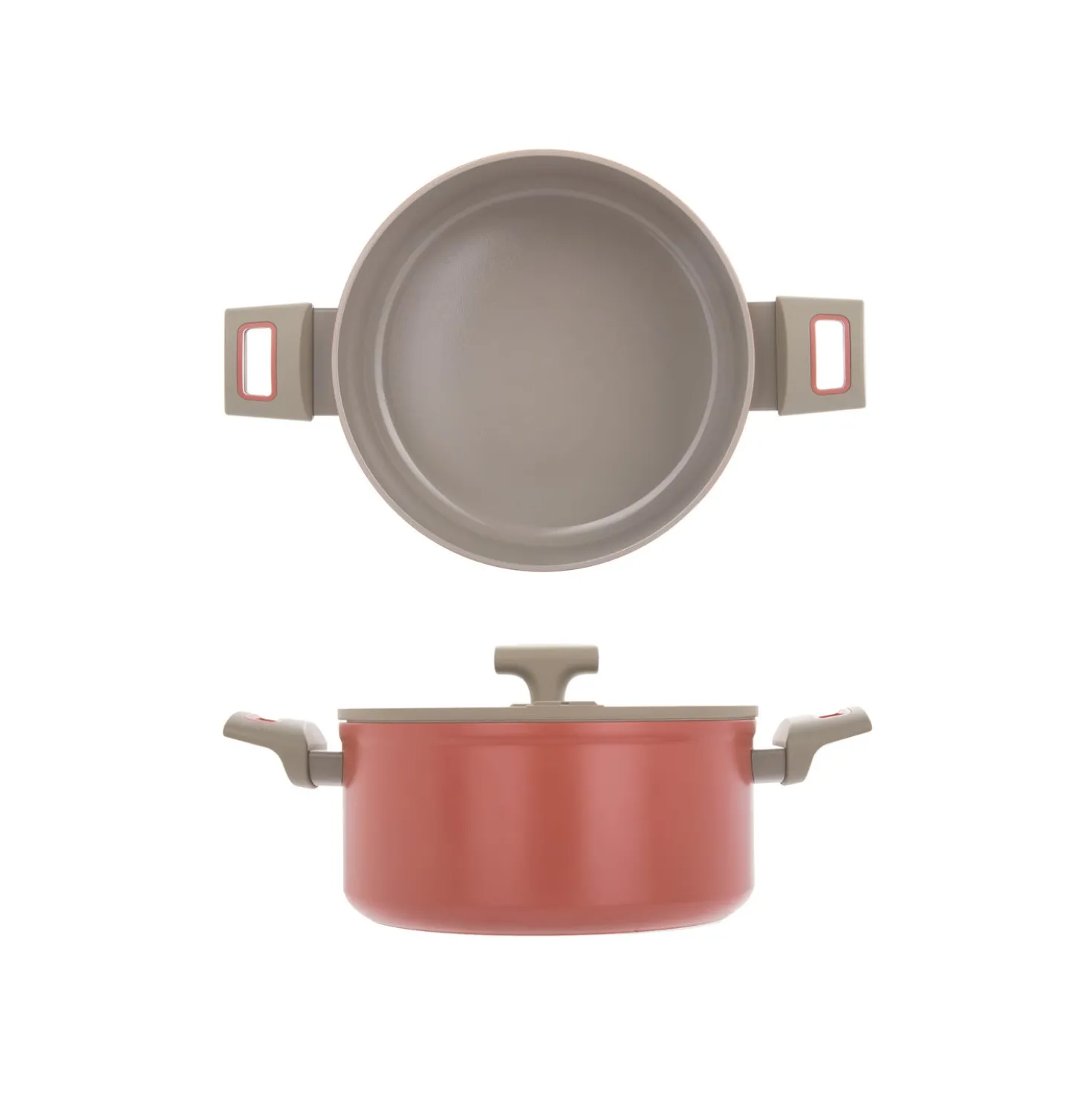 Casseruola 24 cm antiaderente ceramico Koral con coperchio