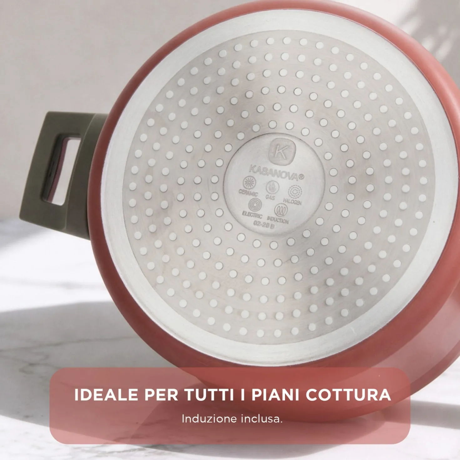 Casseruola 24 cm antiaderente ceramico Koral con coperchio