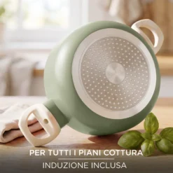 Casseruola 24 cm avocado Cooking Therapy con coperchio