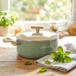 Casseruola 24 cm avocado Cooking Therapy con coperchio