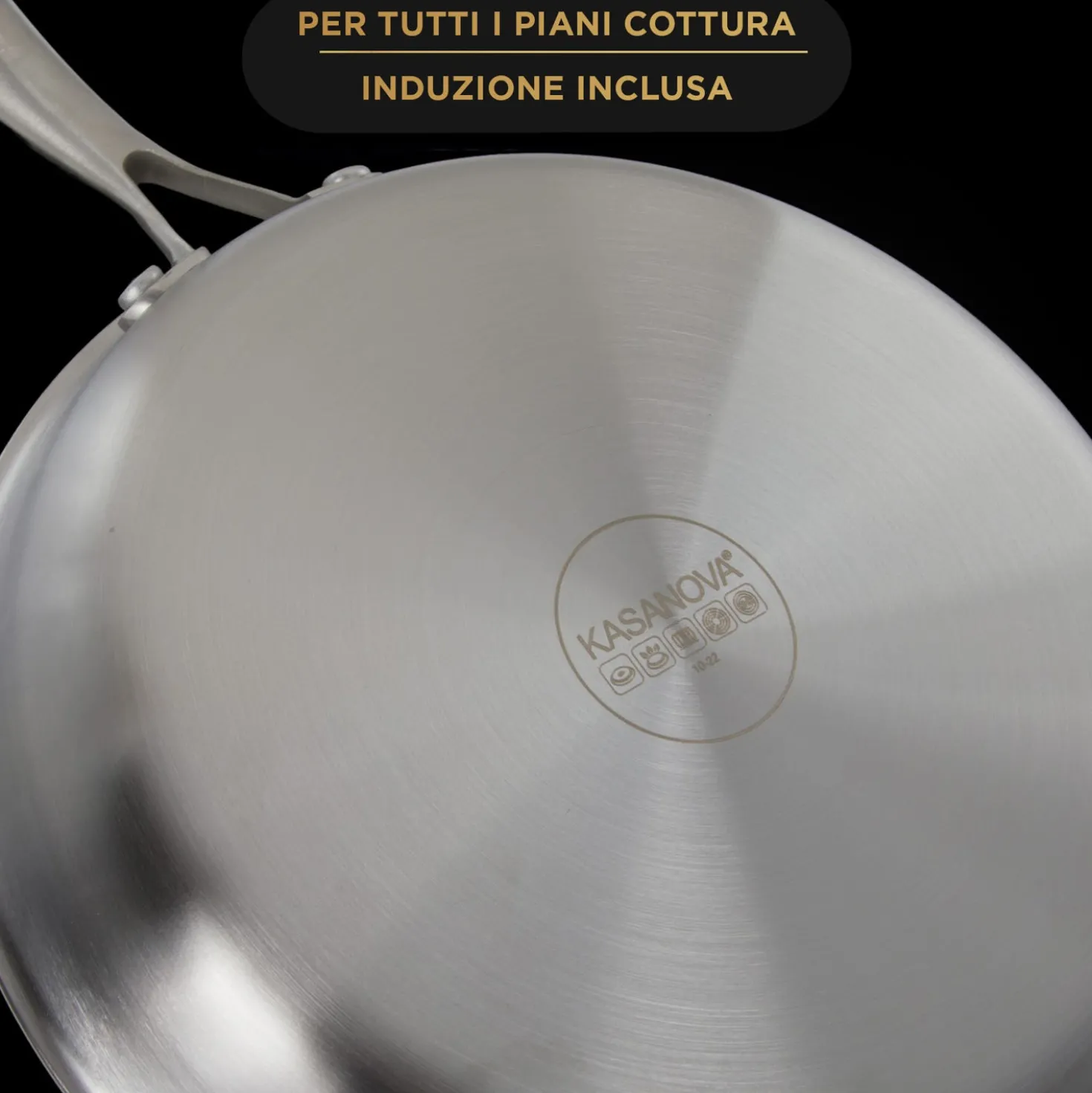 Casseruola 20 cm con coperchio a 3 strati Tri - ply