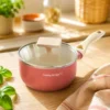 Casseruola 16 cm corallo Cooking Therapy con coperchio