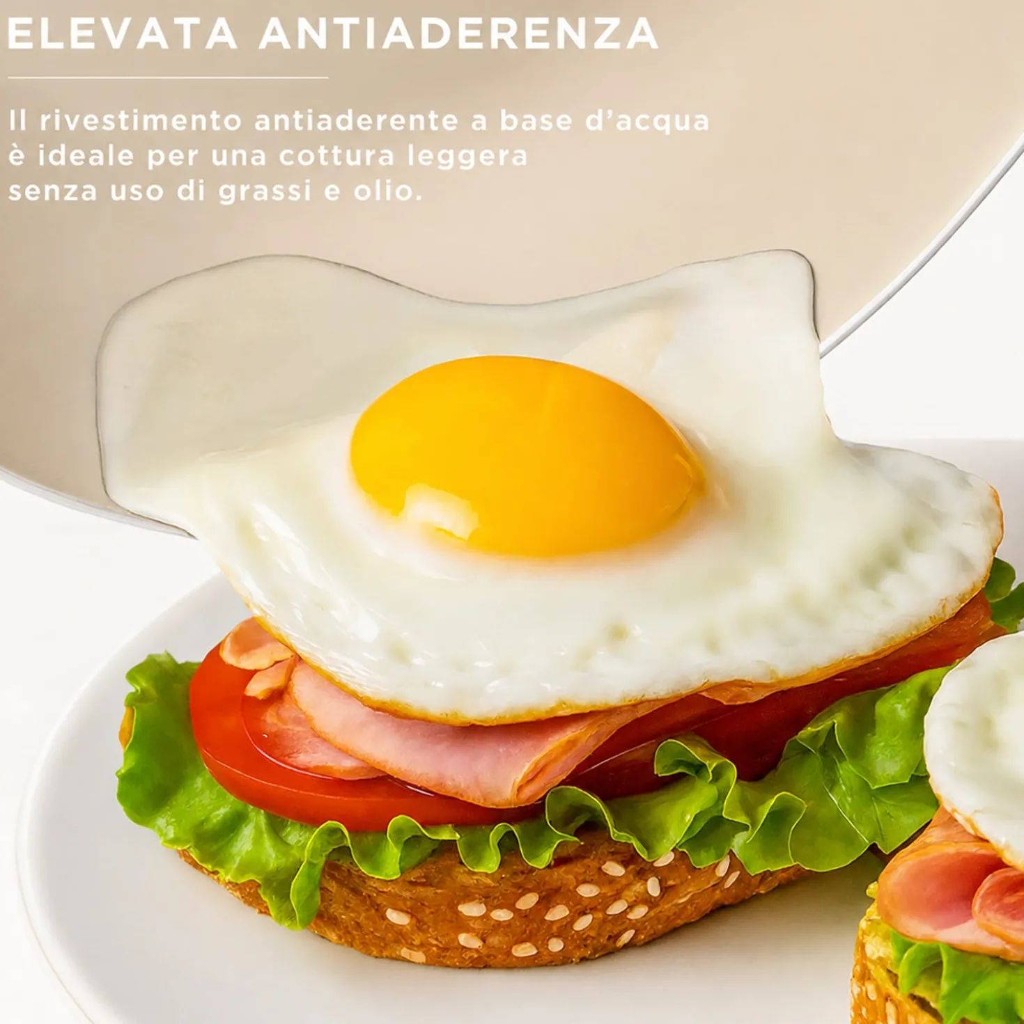 Casseruola 22 cm sabbia Cooking Therapy con coperchio