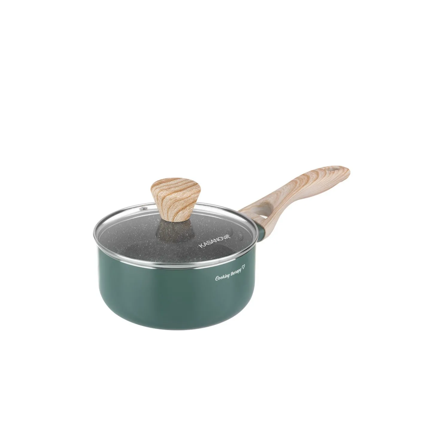 Casseruola 16 cm verde Cooking Therapy con coperchio