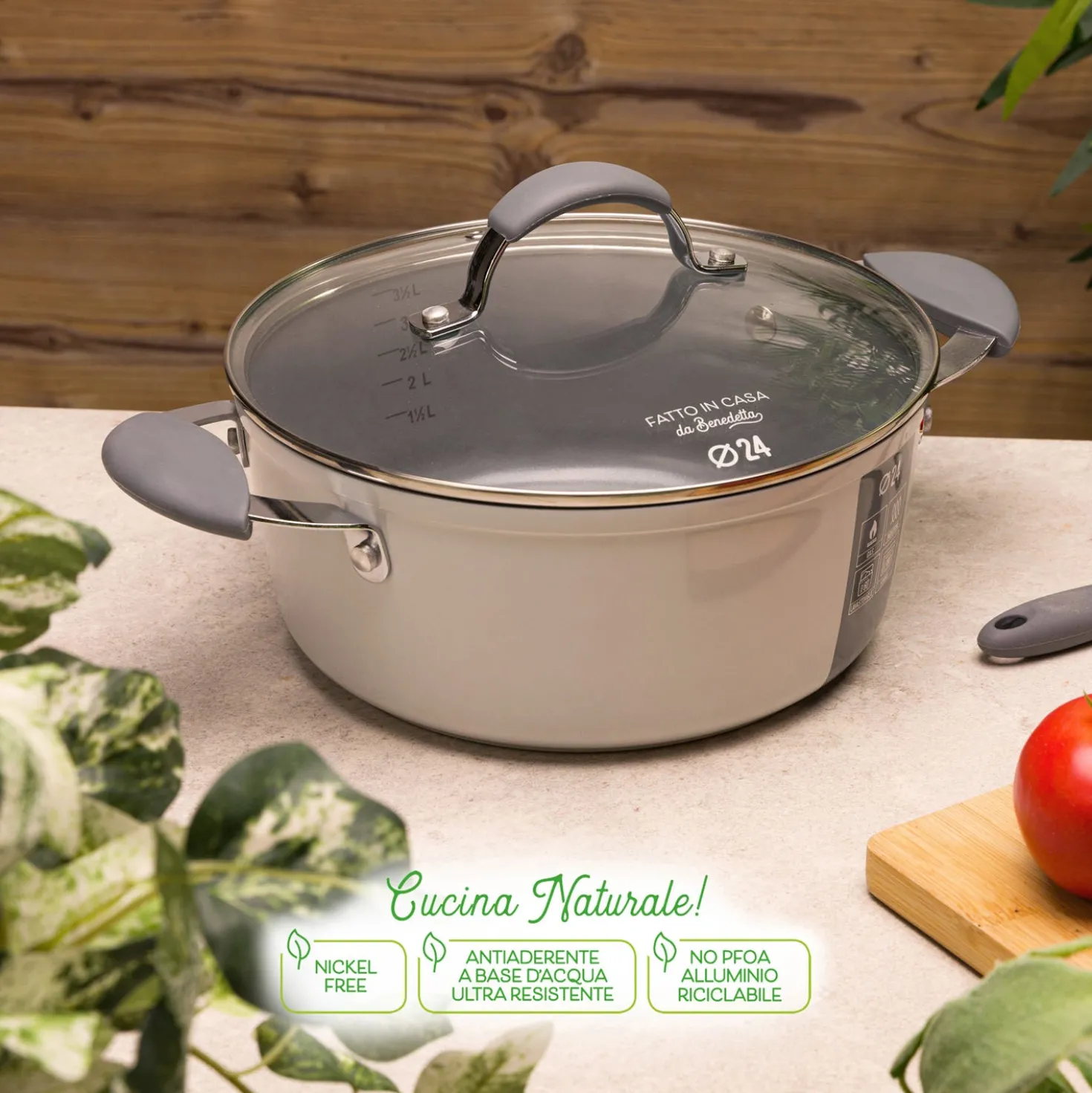Casseruola induzione 24 cm con coperchio Fatto in casa da Benedetta