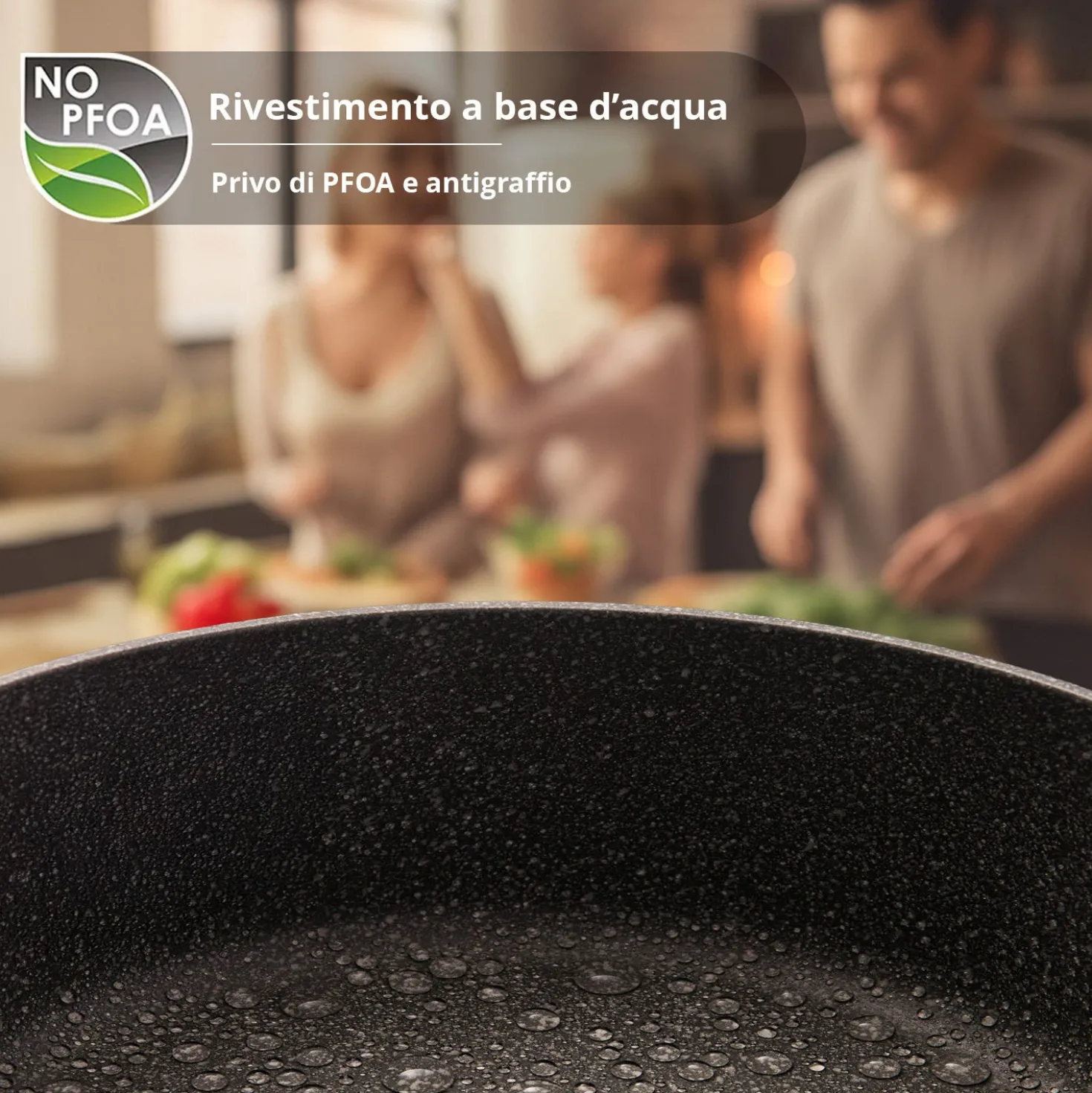 Casseruola New Petra Dark da 26 cm, con coperchio