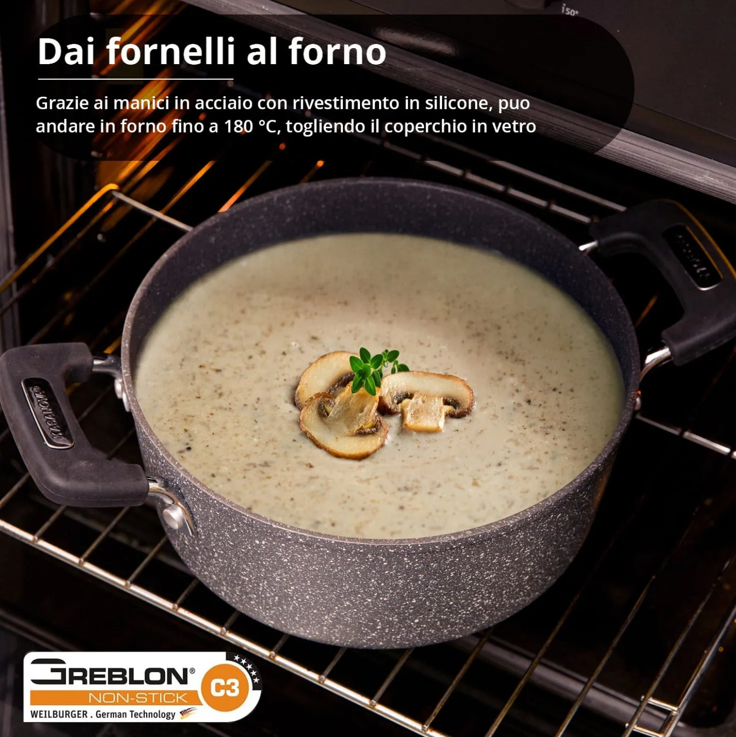 Casseruola New Petra Dark da 20 cm