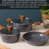 Casseruola un manico 16 cm con coperchio ottanio New Ceramic