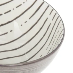 Ciotola bianco righe grigio porcellana Mix e Match