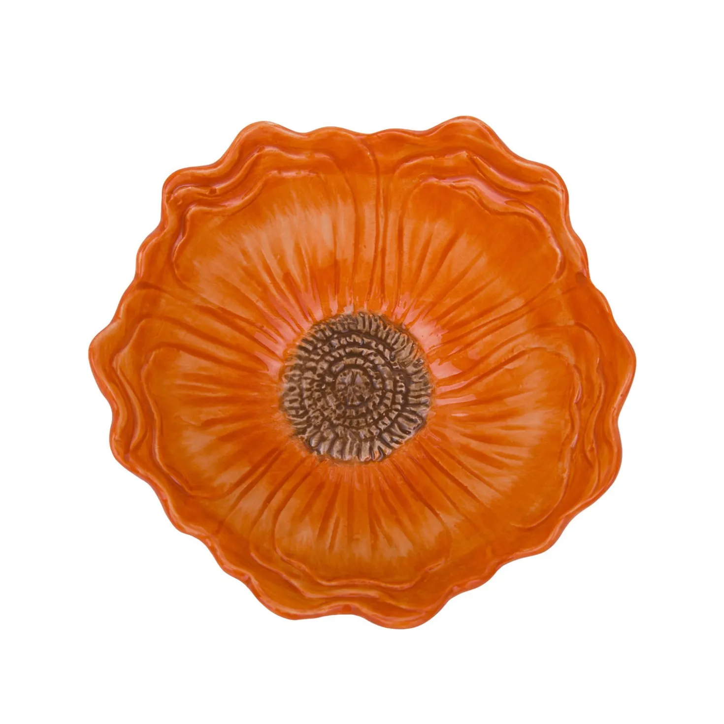 Ciotola fiore arancione 15,5 cm terracotta Florafruit