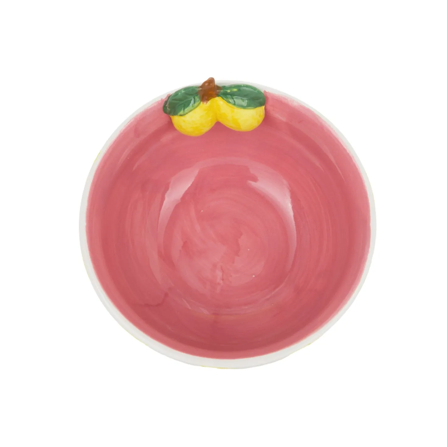 Ciotola limoni 10,8 cm righe gialle Florafruit ceramica