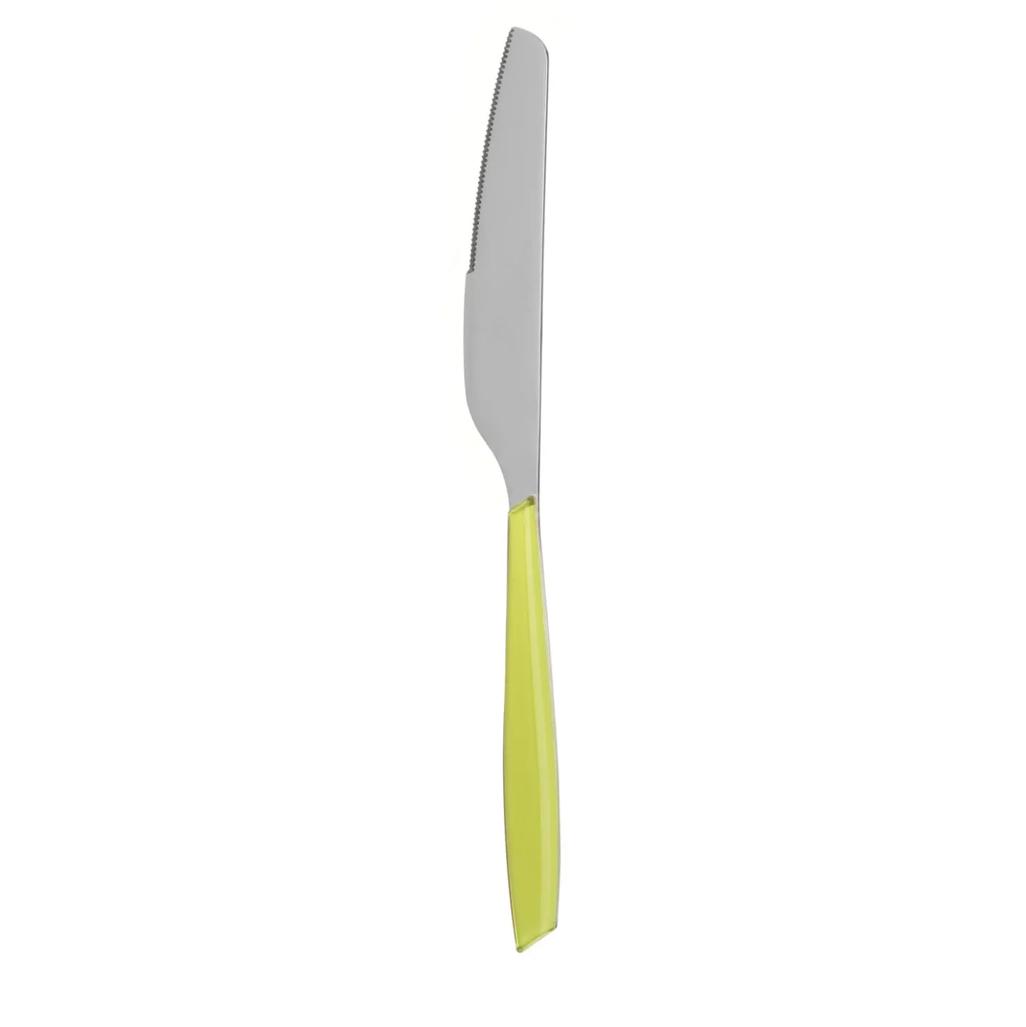 Coltello tavola sfuso verde in acciaio inox Silhouette