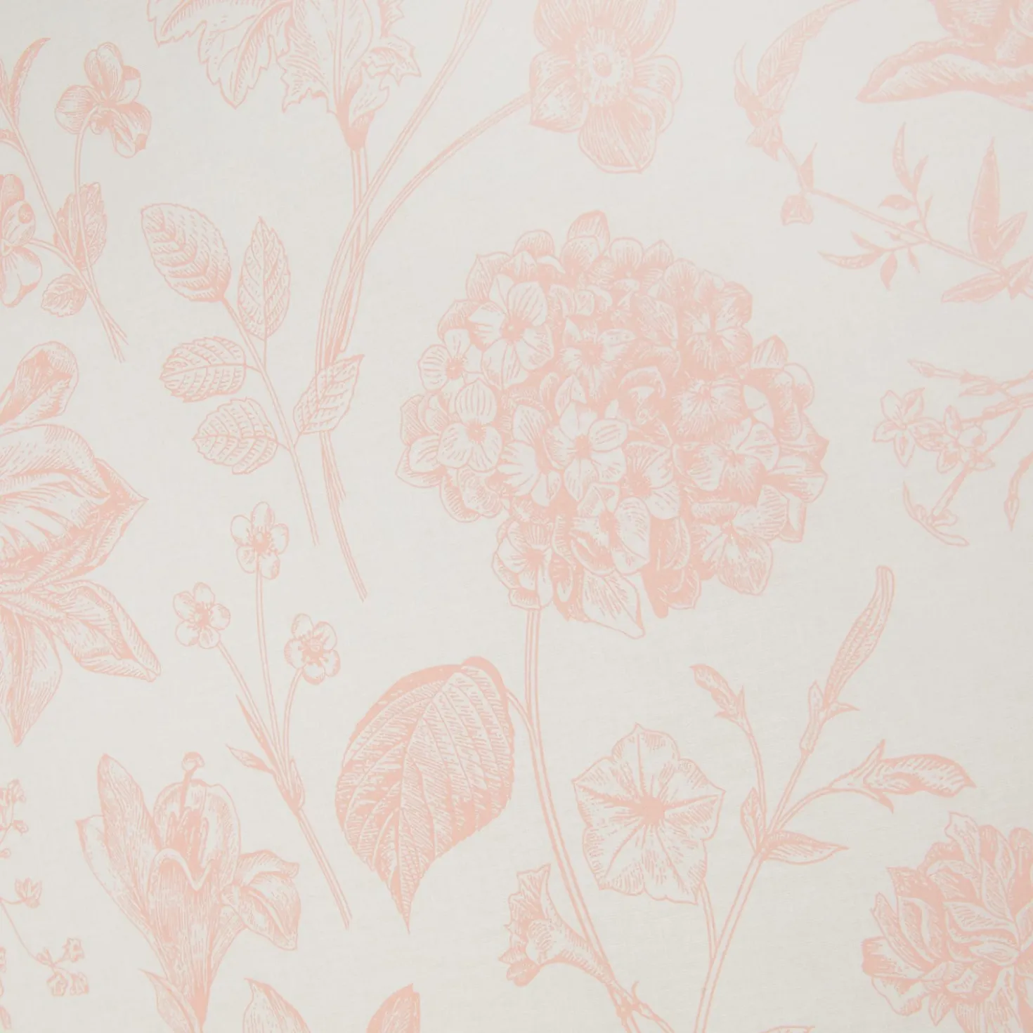 Completo letto matrimoniale in cotone rosa Botanic