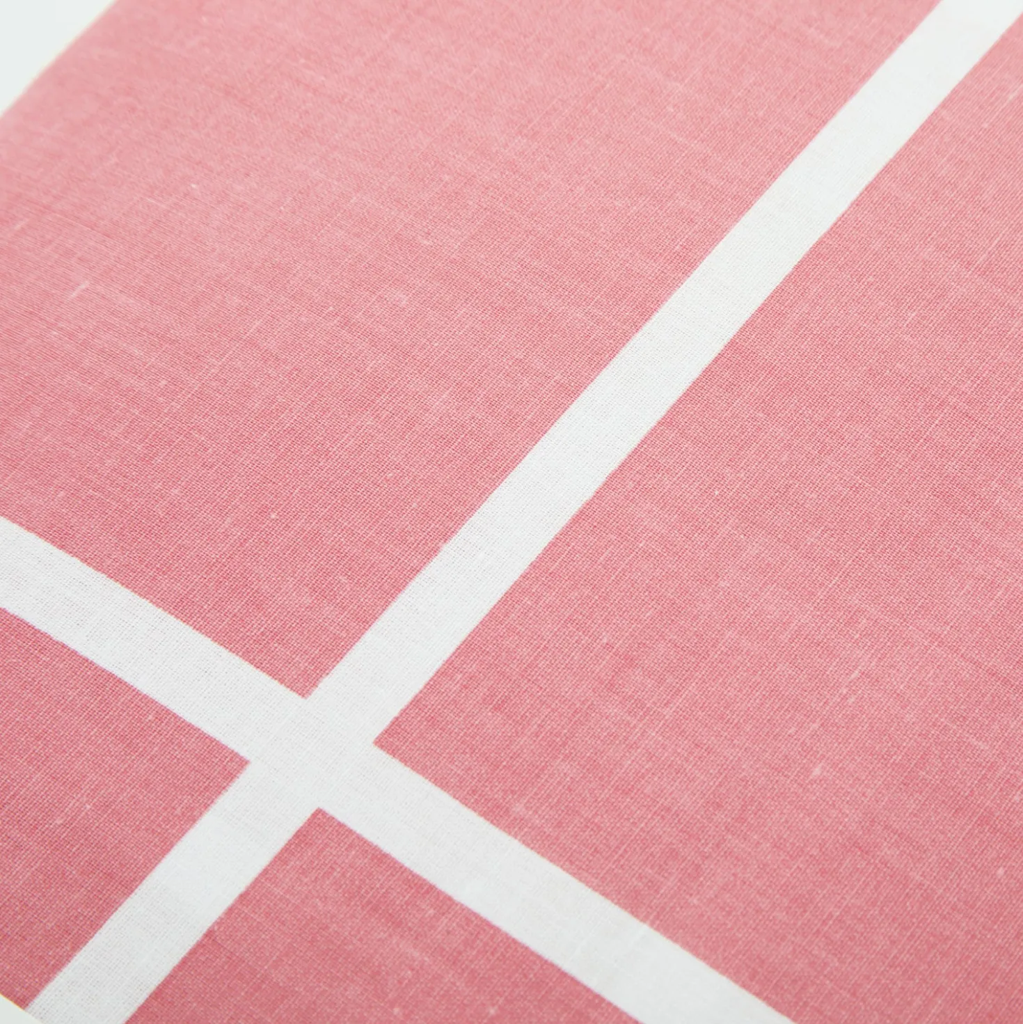 Completo letto matrimoniale policotone quadrotti rosa