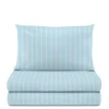 Completo letto 1 piazza e mezza policotone righe azzurro