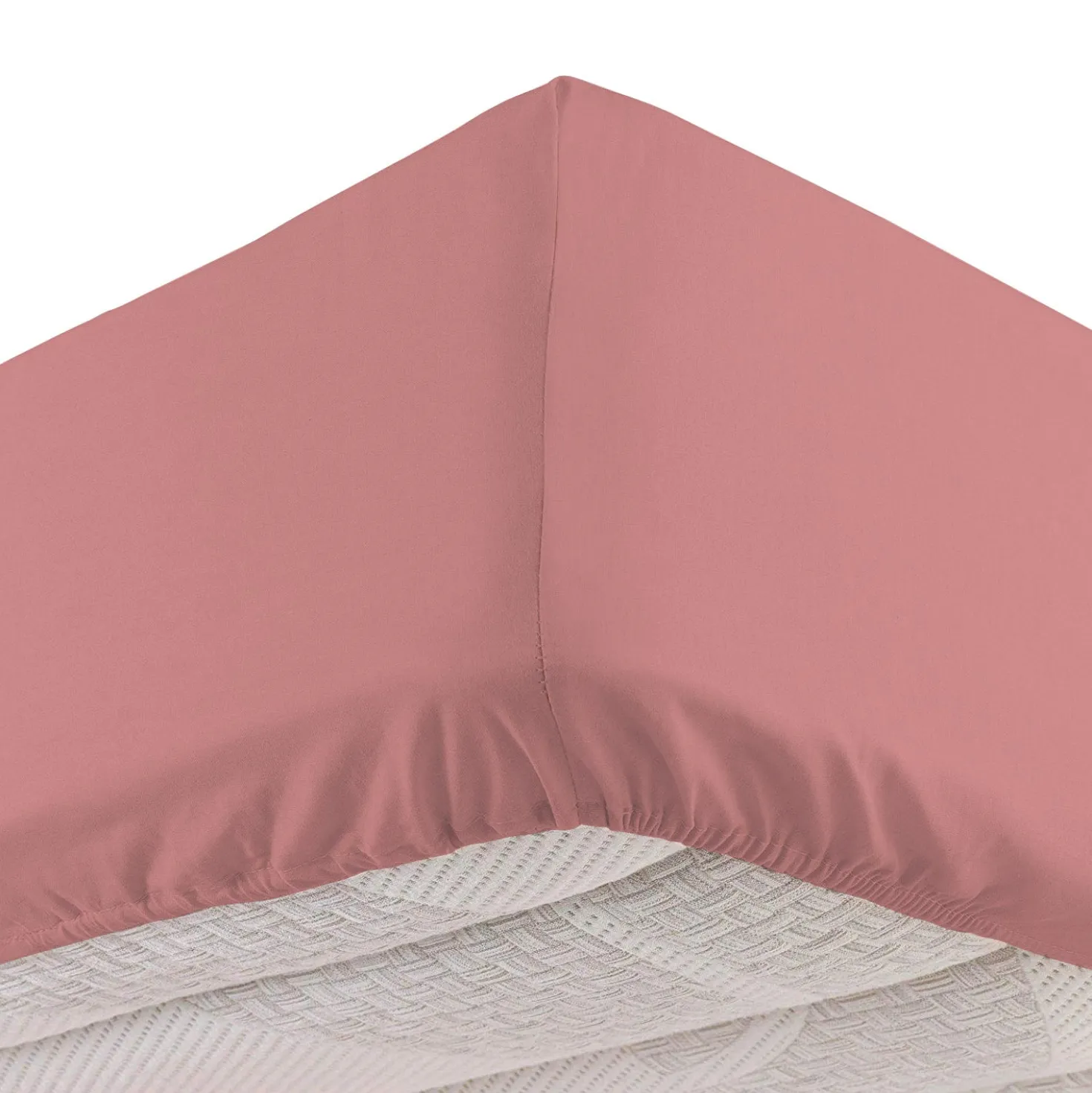 Completo letto 1 piazza e mezza tinta unita corallo