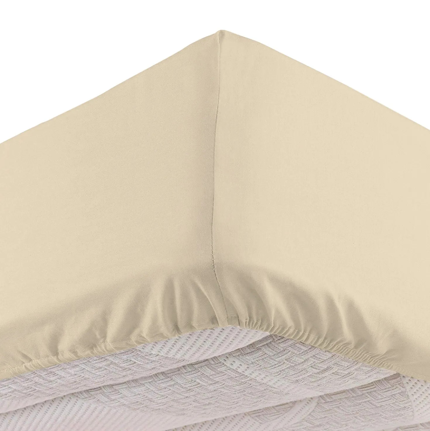 Completo letto 1 piazza e mezza tinta unita beige